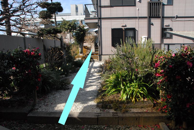 徒歩の方の通路